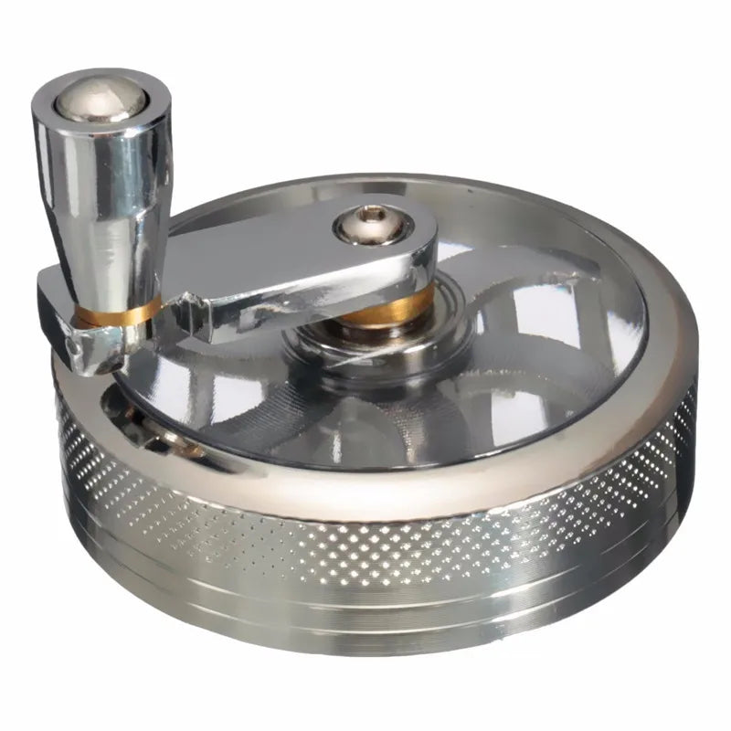 Herbora Kräutermühle | Aluminiumgehäuse | Diamantschliff-Zähne | 4-teilig mit Sieb