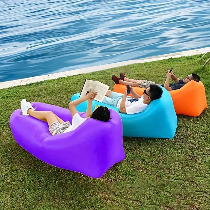 Floativo Luftsofa | Aufblasbar Ohne Pumpe | Mit Kopfstütze | Für Outdoor & Camping