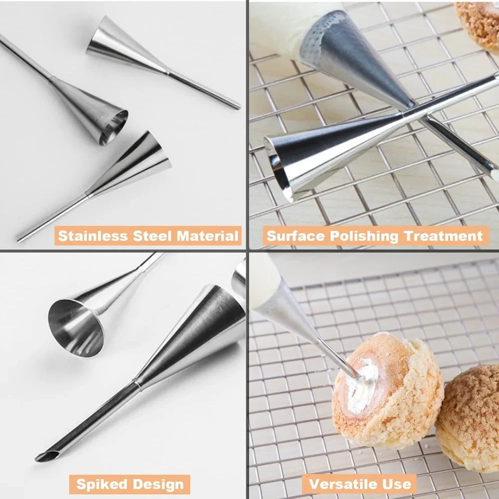 PâtisserieMaster Spritztüllen-Set | 3-teilig | Präzision & Ergonomie für Backliebhaber