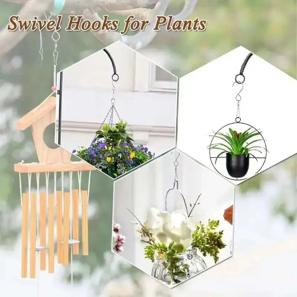 FlexiHook S-Haken | Rostfrei Edelstahl | Drehgelenk | 8er Set