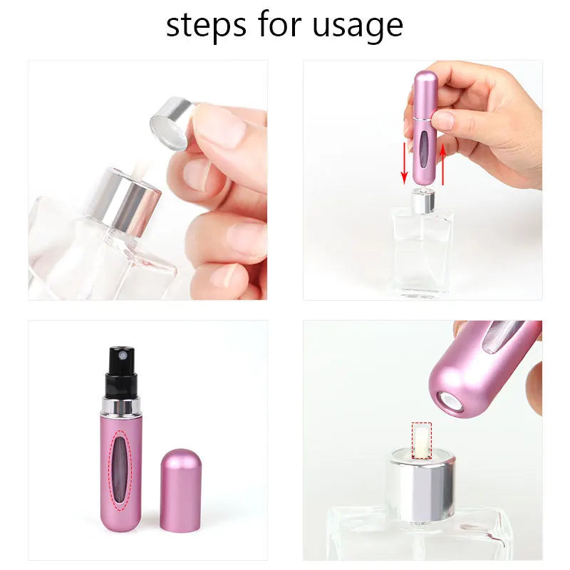Travessy Reise Flasche | Nachfüllbar & Auslaufsicher | 5ml Mini-Format | Für Parfüm & Serum