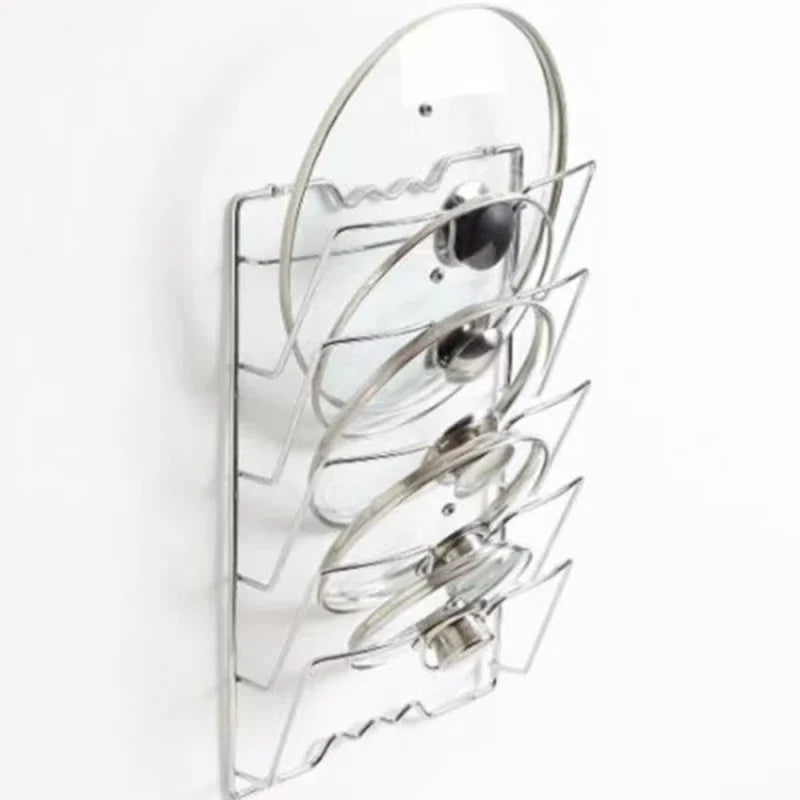 TopShelf | Wand-Topfdeckelhalter | Rostfreies Metall | Platzsparend & Multifunktional