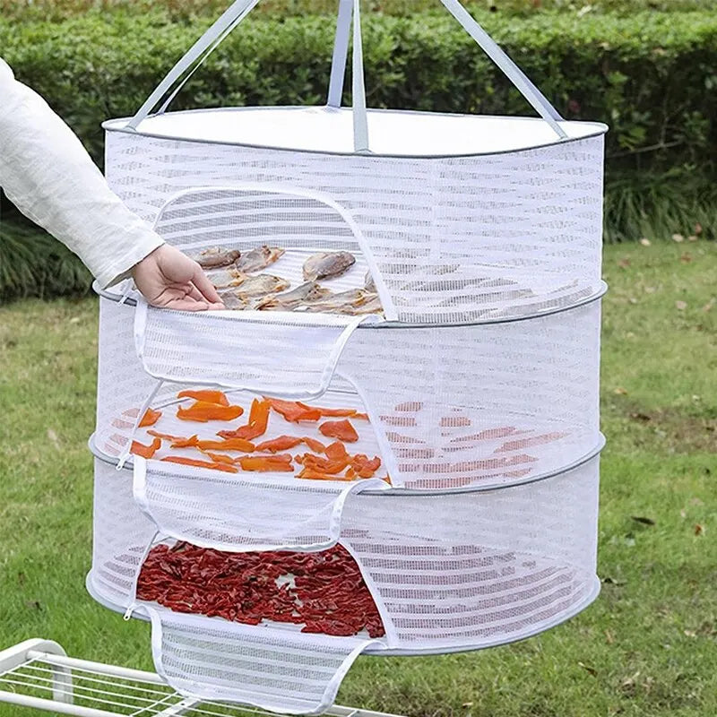 FlexiDry Trockennetz | Faltbar & Kompakt | Schnelltrocknendes Mesh-Design | 3 Ebenen