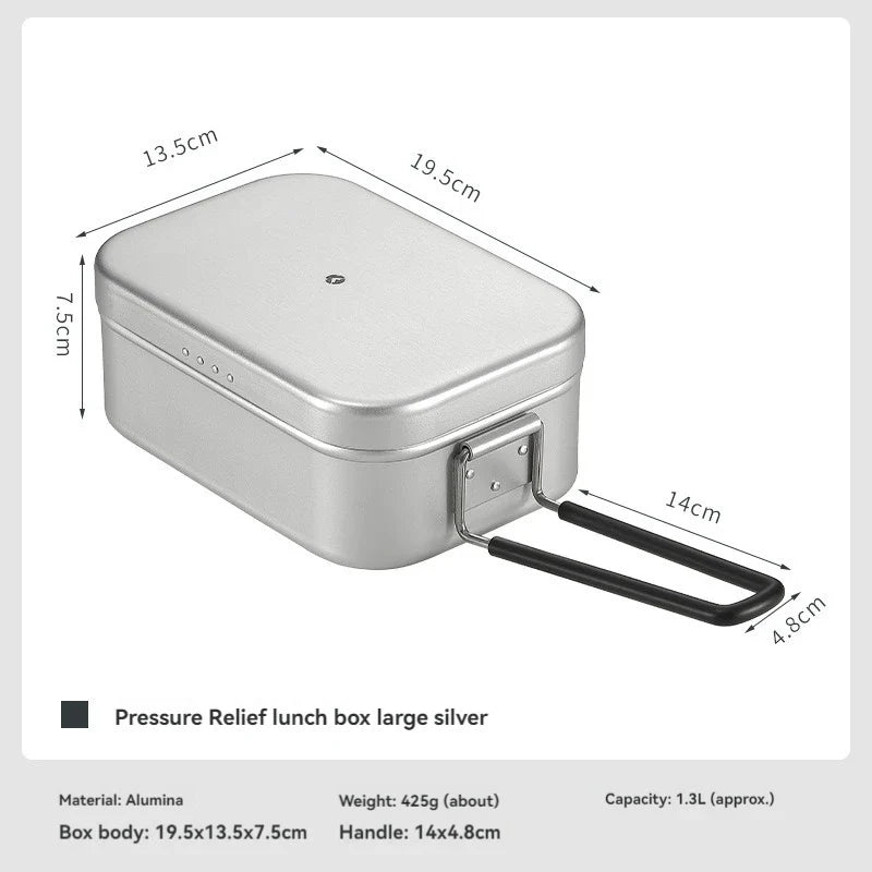 PureLunch Alu-Lunchbox mit Druckausgleichsventil | Robustes Design für unterwegs
