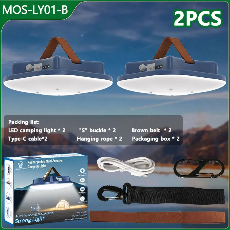 LumenX Outdoor Lamp | 278 LEDs | Magnetisch & Haken | Powerbank | 4 Lichtmodi