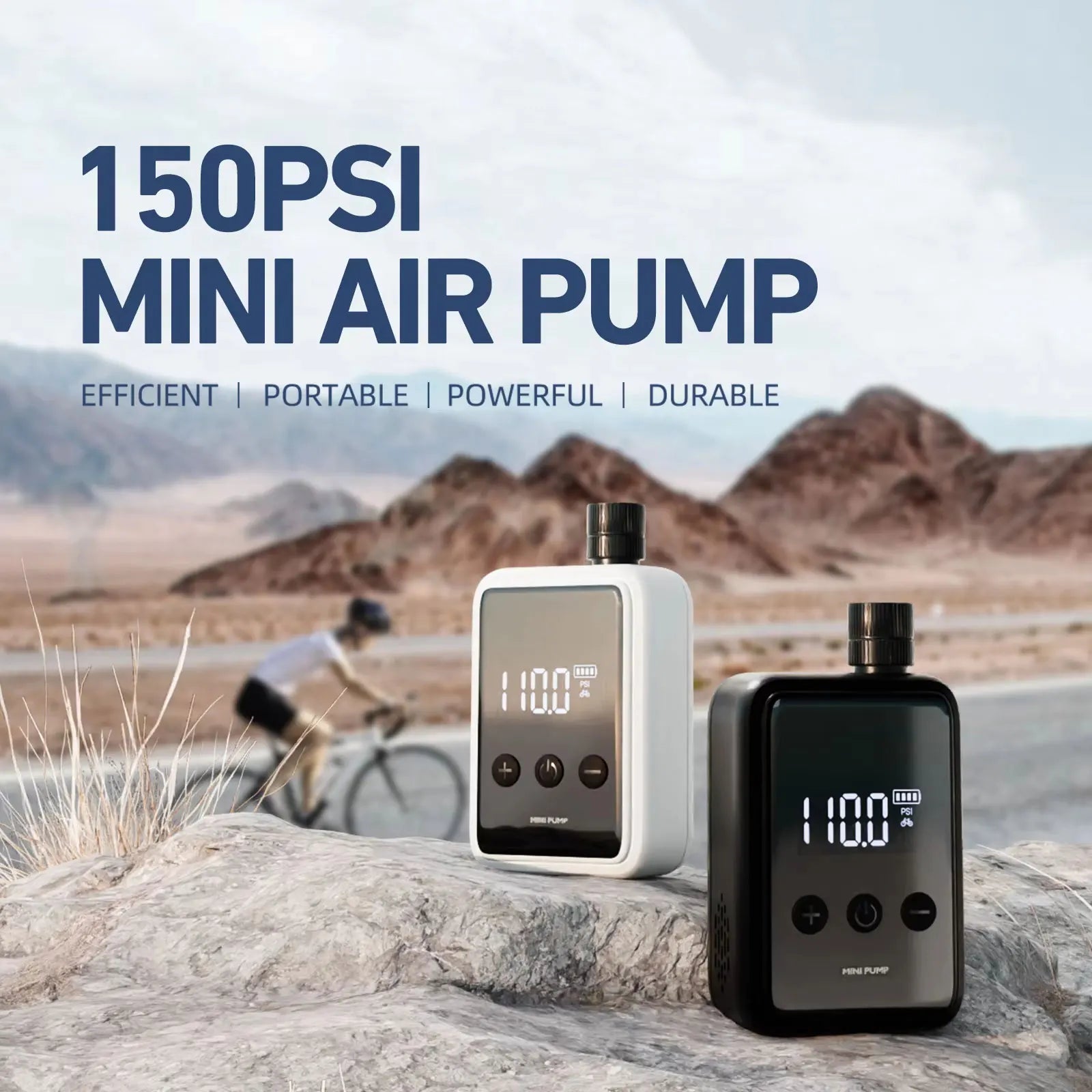 AirMaxx One | Tragbare Elektrische Luftpumpe | 150 PSI Hochdruck | USB-Aufladung & LED-Display