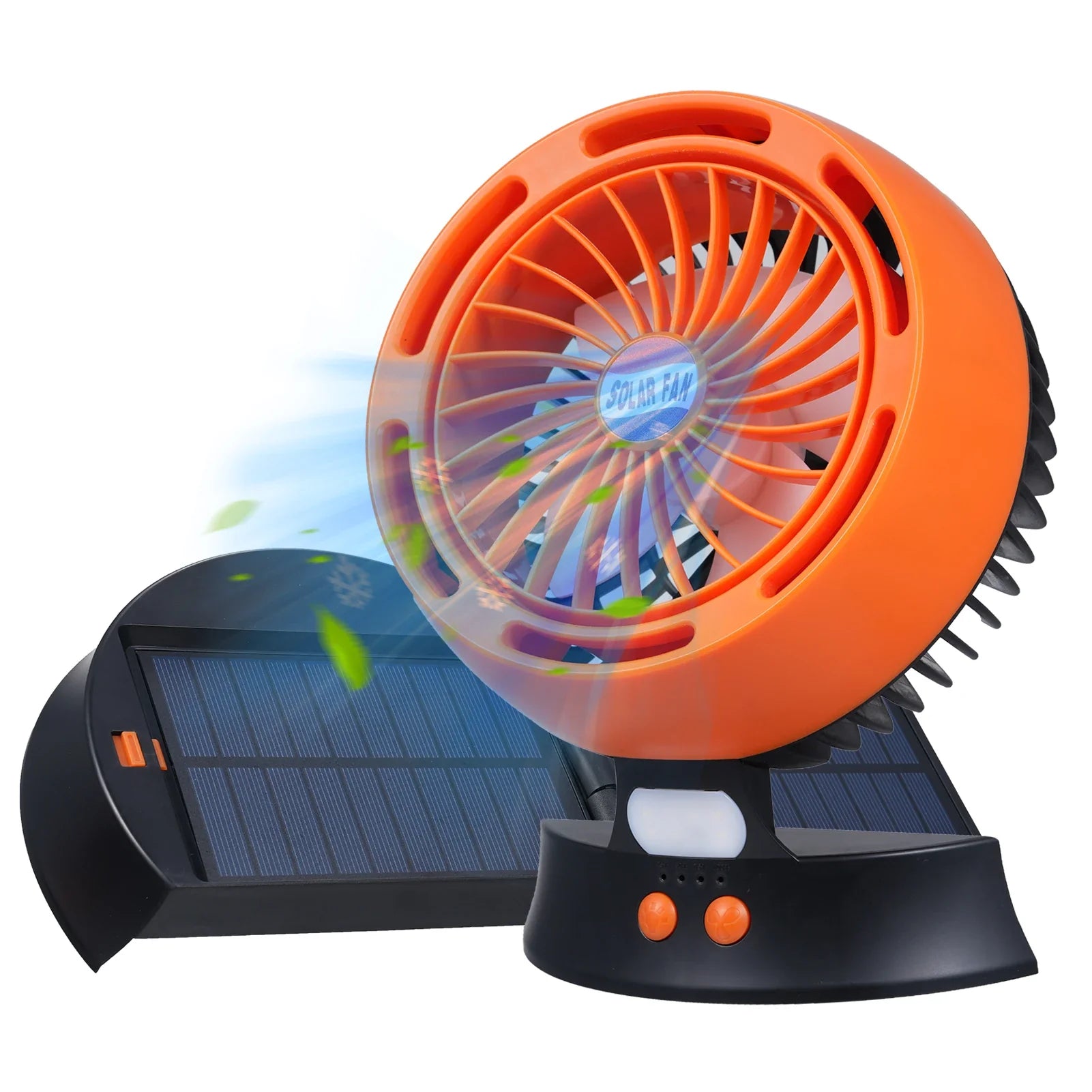 AirFlowMax Solar-Campingventilator | 4 Windstufen | LED-Beleuchtung & Powerbank | 10400mAh Akku