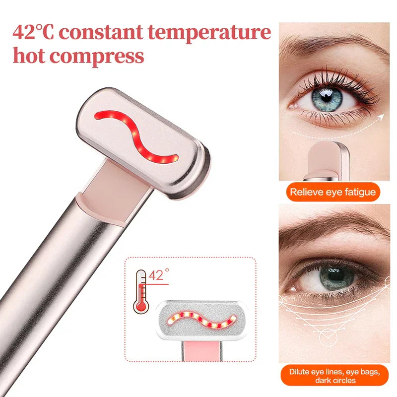 GlowVibe Pro | Anti-Aging Gesichtsmassagegerät | Rotlichttherapie, EMS Mikroströme & Vibration | Hautstraffung & Faltenreduktion