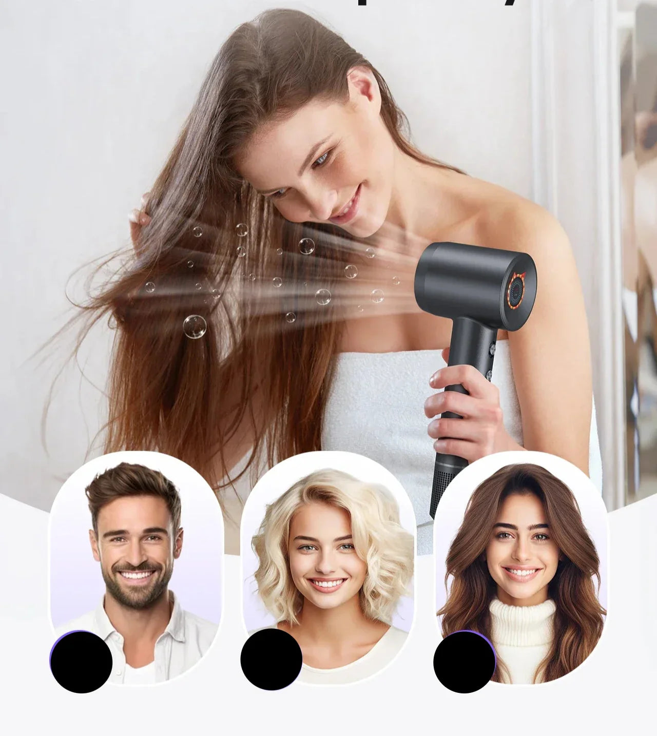 AeroLisse Pro | Ionen-Haartrockner | Brushless-Motor & 200 Mio. Negativ-Ionen | Für Glänzendes & Frizzfreies Haar