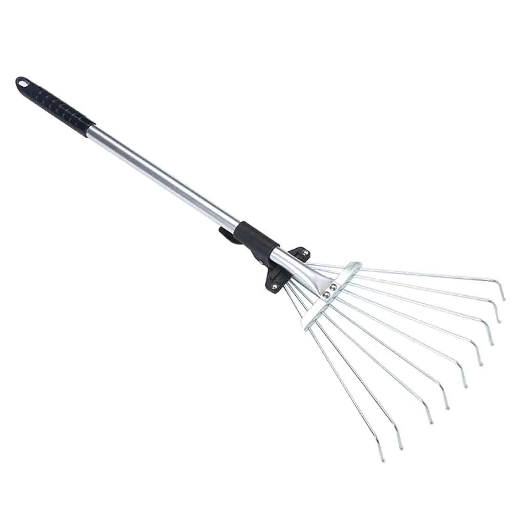 GardenPro | Edelstahl Handrechen | Ergonomisch & Langlebig | Mit 9 Zinken für Effektive Gartenpflege