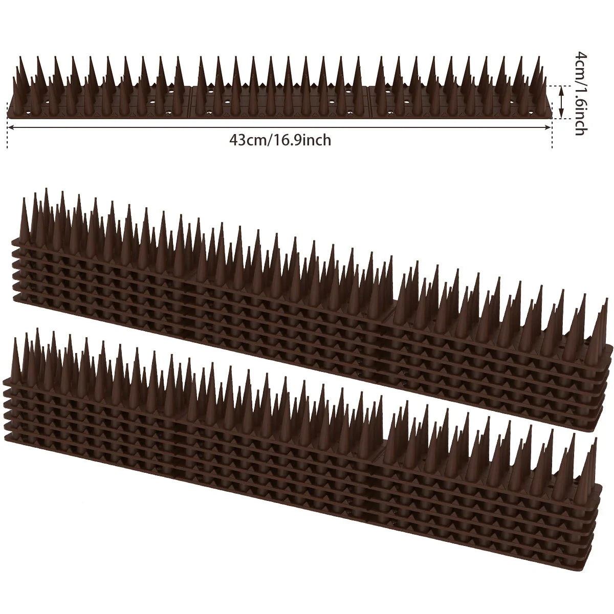 BirdGuard Spikes | Humane Bird Repellent | Flexible and Adjustable | Safe for All Birds