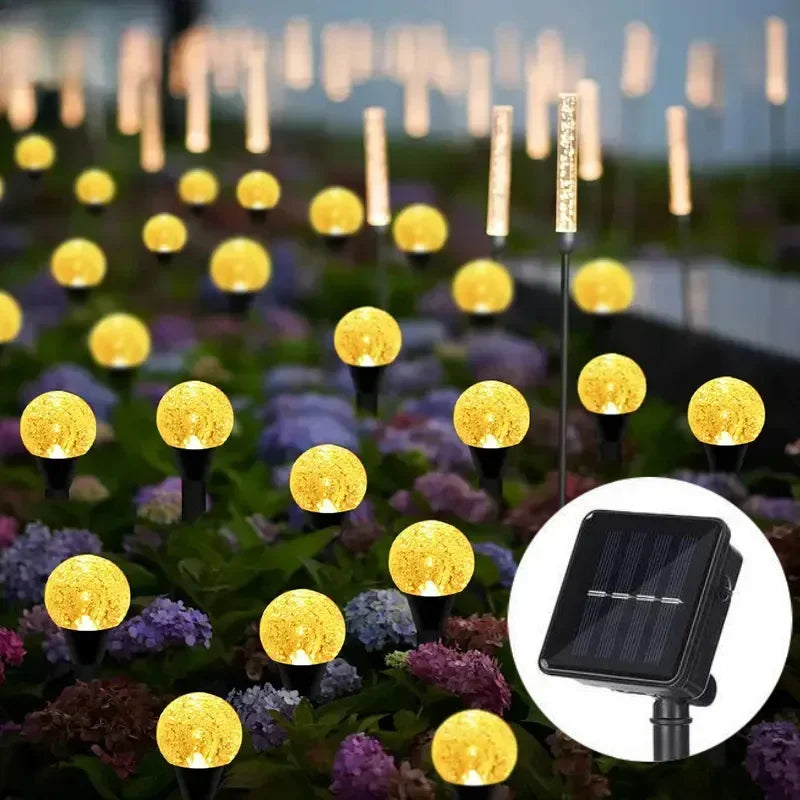 Lumenia GlowSphere | Solar-Betriebene Gartenbeleuchtung | 8 Lichtmodi | Wetterfest