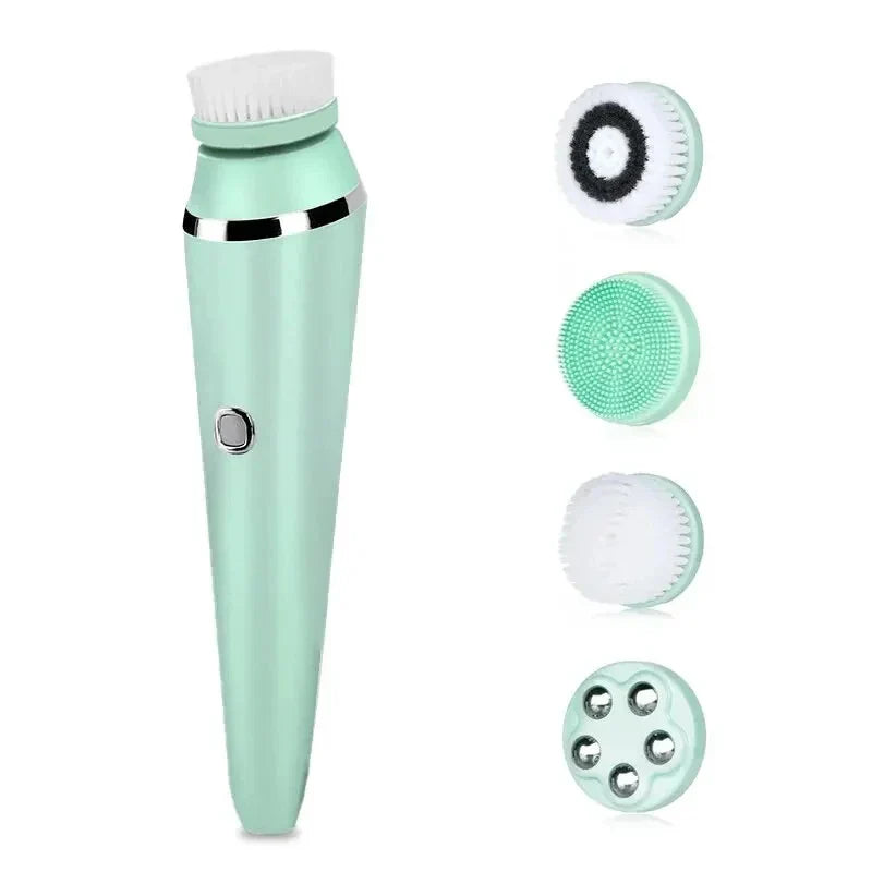 VivaPulse 4-in-1 Sonic Gesichtsbürste | Tiefenreinigung & Massage | IPX6 Wasserdicht | USB Wiederaufladbar | Für Alle Hauttypen