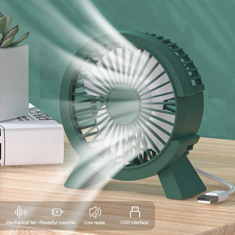 BreezeMax | Mini USB Tischventilator | Leise & Kompakt | Ideal für Büro & Camping