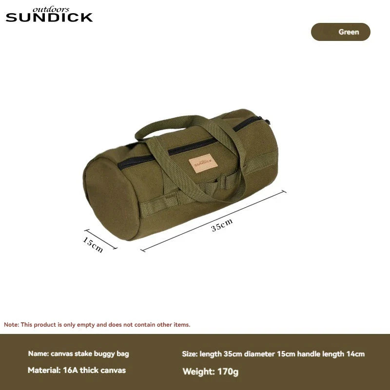 Outdoor Gear Bag | Bestecktasche für Camping | Leicht & Strapazierfähig | Canvas Braun