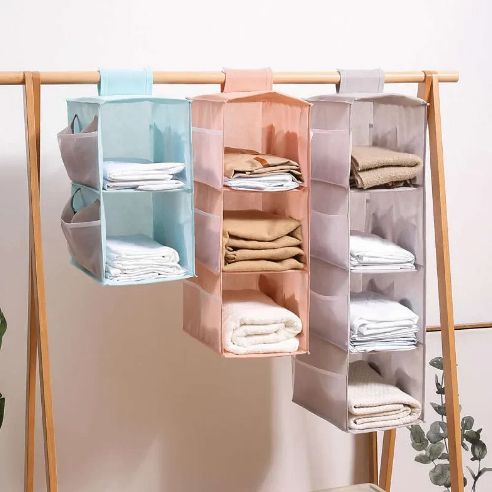 Foldivia HängeMax | Doppelseitiger Organizer | Platzsparend & Atmungsaktiv | Für Unterwäsche & Accessoires