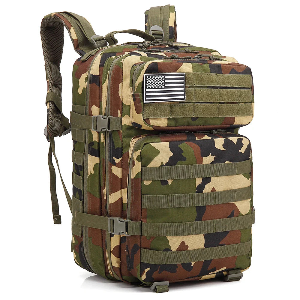 AdventurePro 45L Rucksack | Robustes Design | Molle-System | Komfortables Tragesystem
