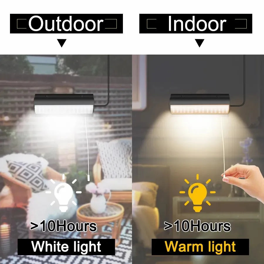 SolarGlow | Pendelleuchte Solar LED | Wetterfest & Zugschalter | Für Garten Terrasse