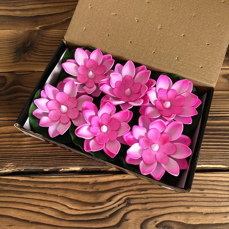 GlowLotus Solar-Lotuslampe | Wassersensor | Warmweißes Licht für Teich & Garten