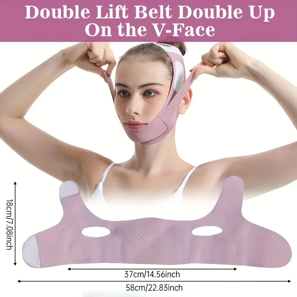ContourLift | V-Lifting Gesichtsmaske | Atmungsaktiv & Hautfreundlich | Elastisch