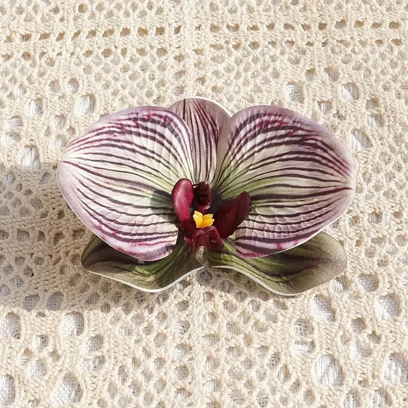 Blossara SilkBloom | Deko-Orchidee Einzelstück | Weiche Blüten in 3D-Optik | Für DIY & Hochzeit | Kein Gießen nötig
