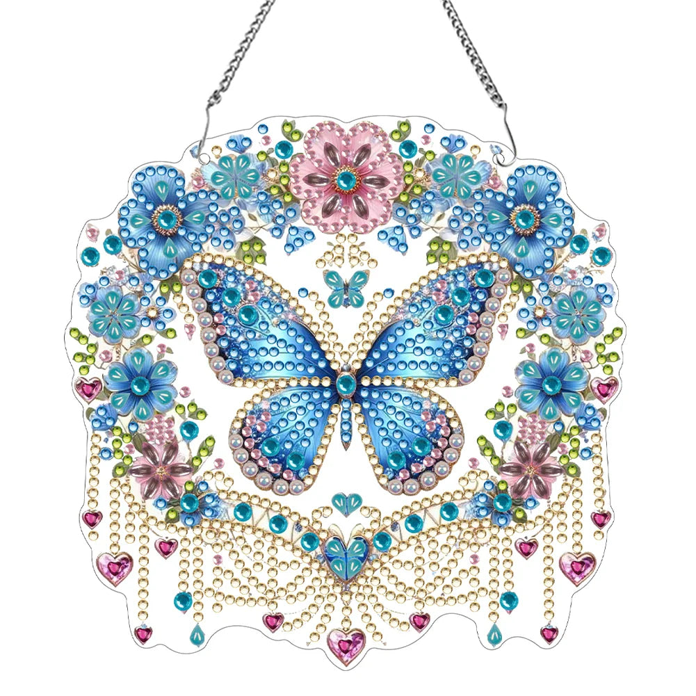 GlitterWings | Schmetterlingsanhänger 5D Diamantmalerei | Funkenzauber für dein Zuhause