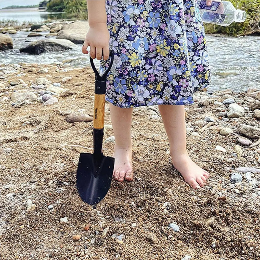 MiniDig | Gartenschaufel für Kinder & Erwachsene | Robuste Manganstahlkonstruktion | Ergonomischer Holzgriff