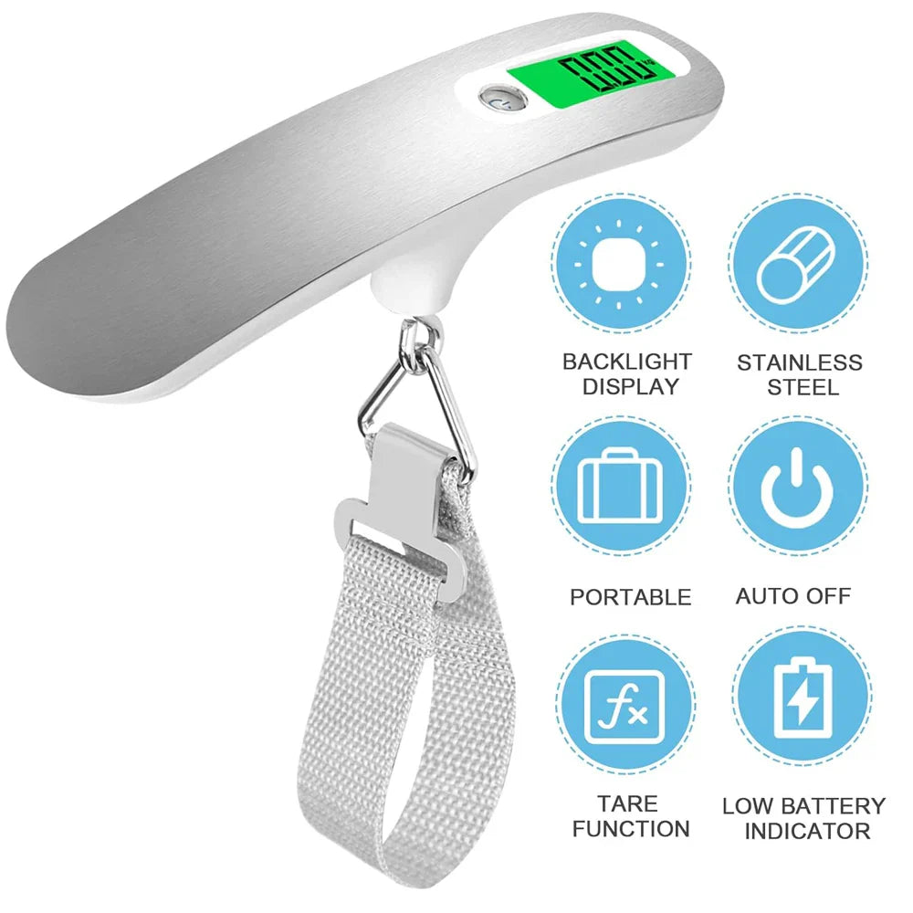 Bagivo WeightCheck | Digitale Kofferwaage | Präzise & Kompakt | Bis 50 kg mit LCD-Anzeige