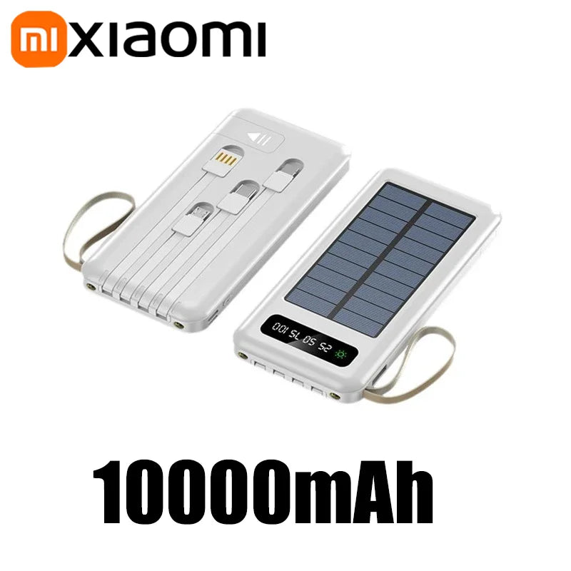 PowerPulse SolarMax | 50.000 mAh | Solarbetrieb & Schnellladung | Multikabel & LED-Licht