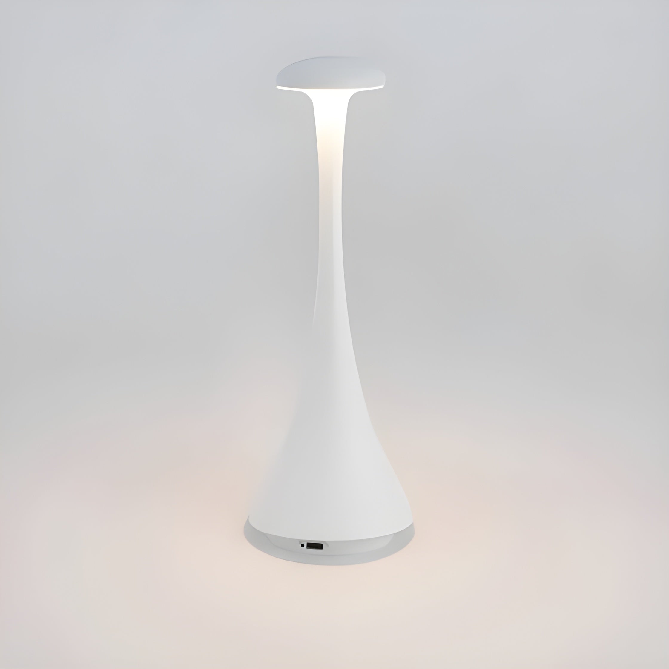 Luminex LED Tischlampe | Kabellos & Wiederaufladbar | 3 Dimm-Stufen | Marmoroptik | Aluminiumgehäuse