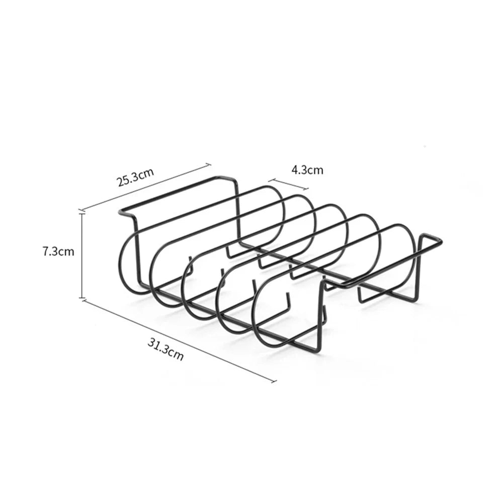 BBQPro Rippchenhalter | Antihaftbeschichtet | Platzsparend | Für Gasgrill & Smoker