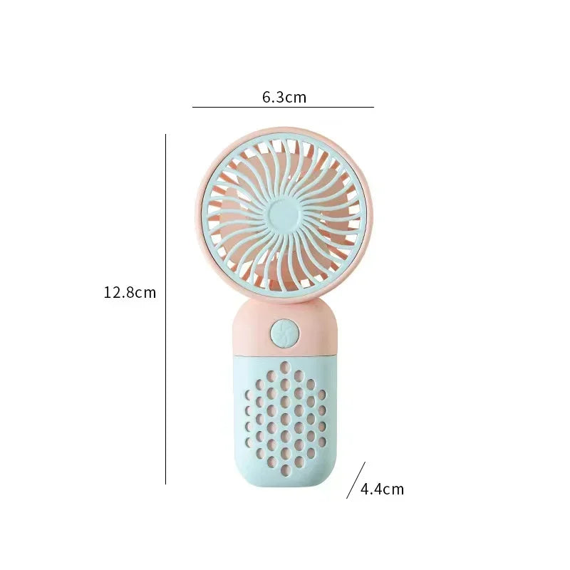 Frizlino | Mini-Handventilator | USB, Leise, Cartoon-Design | Für Schule, Reisen & Sommerfreizeit