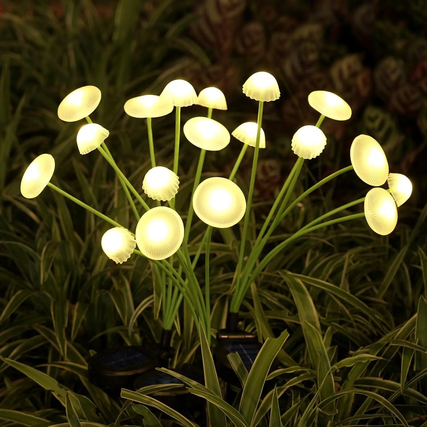 MushGlow Solar Gartenleuchten | Quallen- & Pilzdesign | Solarbetrieben & Wetterfest