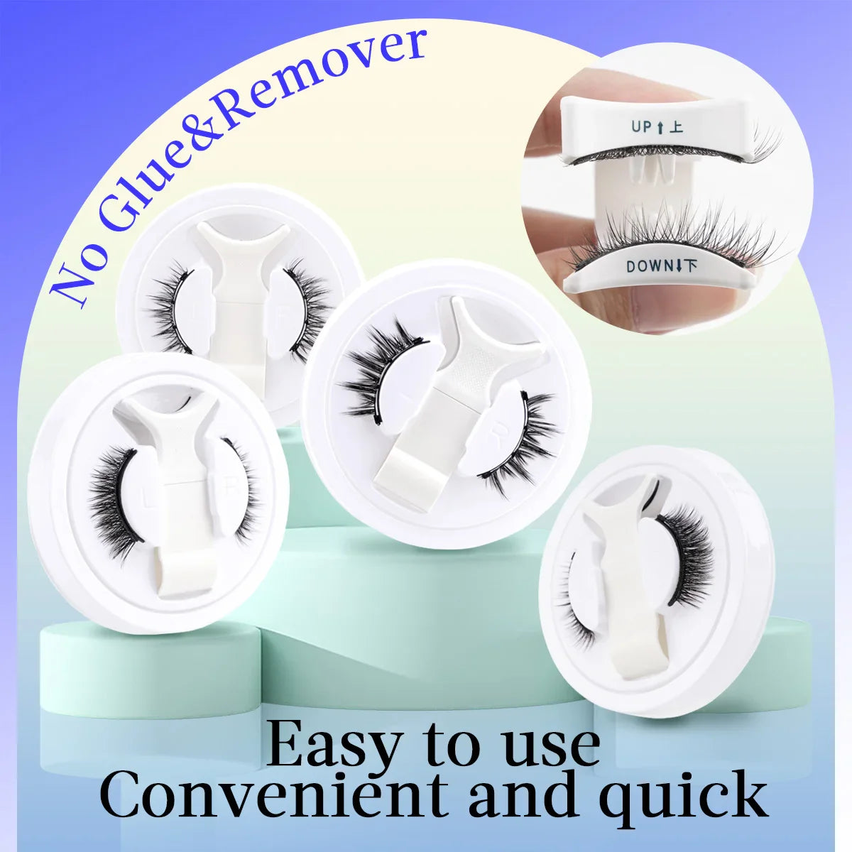 LuxeLash Magnetic Eyelashes | Wiederverwendbar | 1 Paar mit Magnetischer Pinzette | Handgemacht & Natürlich