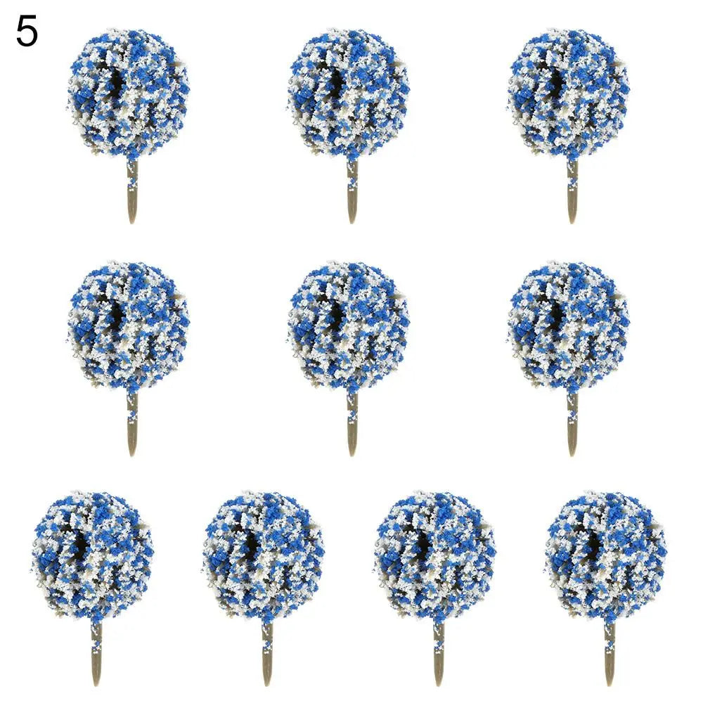 Floranimo Mini Bäume | 10er Set | Bunt & Realistisch | Für Modelle & Dioramen | Flexible Deko-Idee