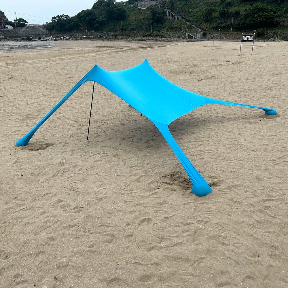 Sunlera ShadeDome | Strandmuschel UPF50+ | Für 3–4 Personen | Wasserdicht & Windstabil | 200×200×170 cm