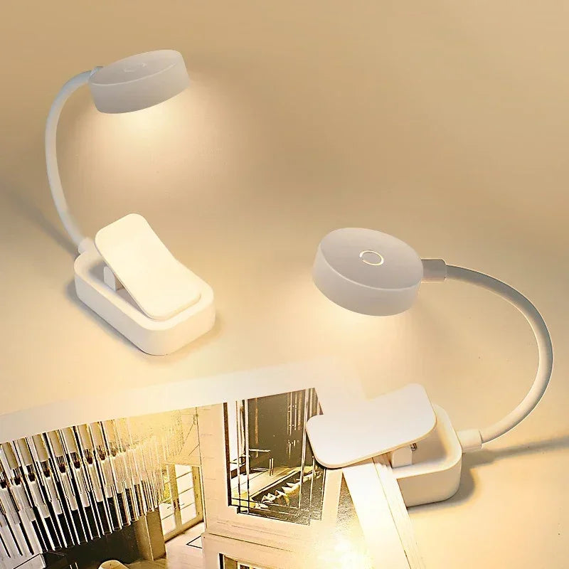 Clipora LED Klemmleuchte | Dimmbar & Flexibel | 3 Lichtmodi | USB-C & Batterie