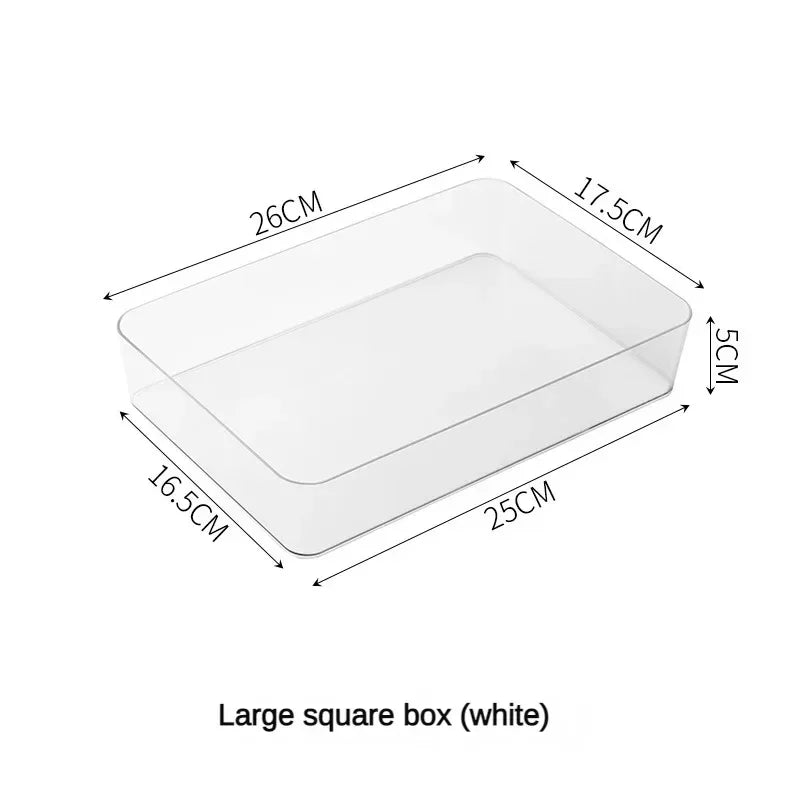 ClearBox | Stapelbare Aufbewahrungsbox | Transparente Kunststoffbox für Schmuck, Make-up & Bürobedarf