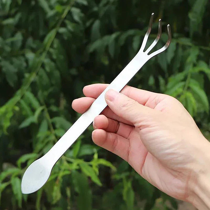 Florio Bonsai Root Rake | Präzise Gartenpflege | Rostfreier Edelstahl | Leicht und Handlich
