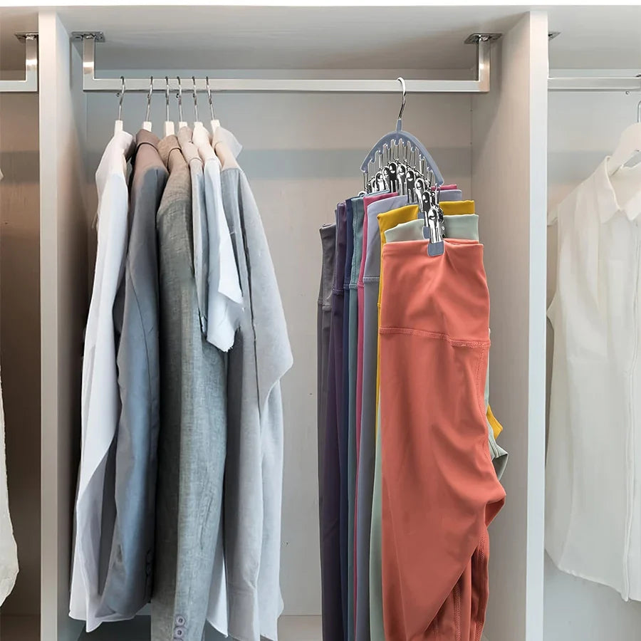 FlexiClip Leggings Organizer | 10 Clips für maximalen Stauraum | Platzsparend & Robust