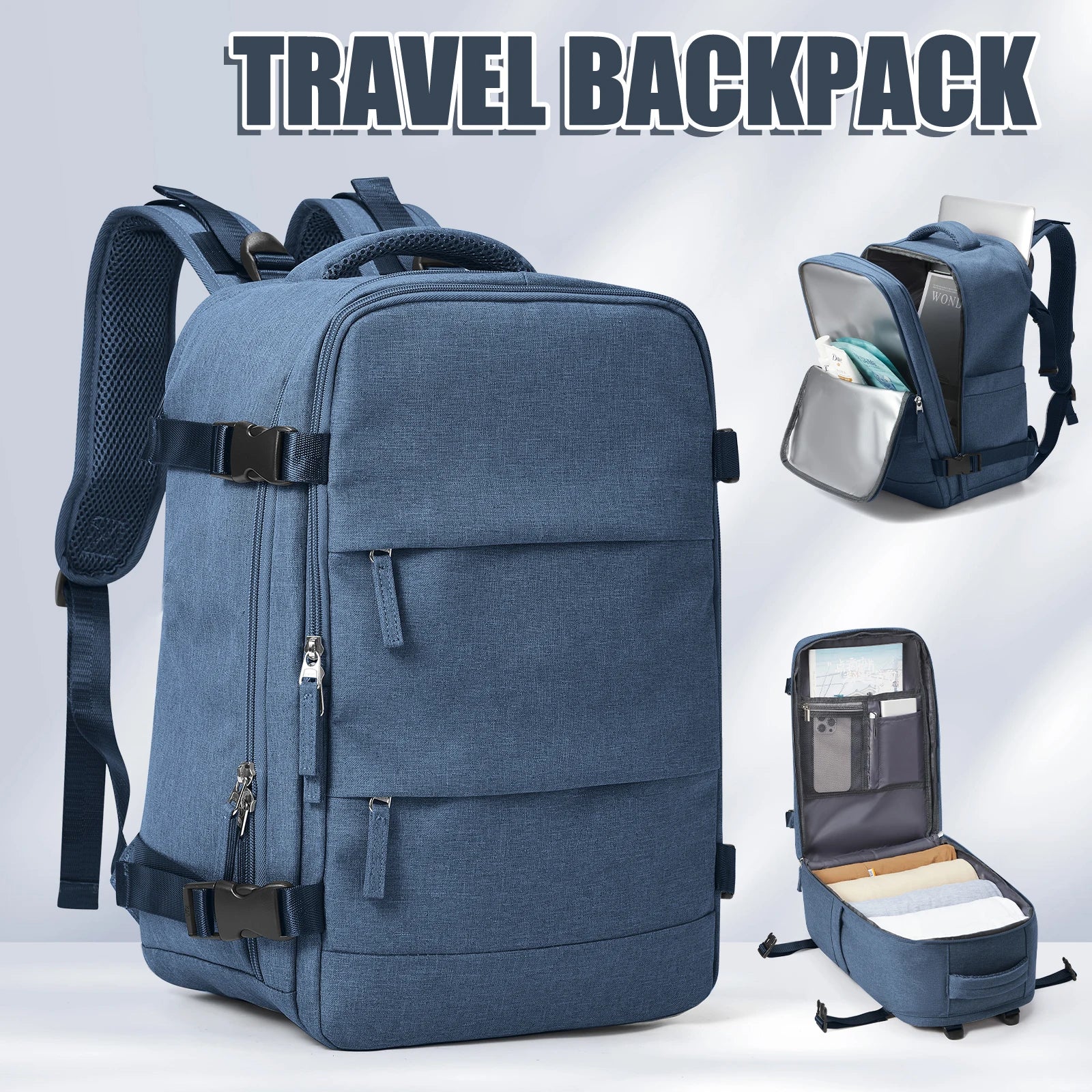 Trekvora Reiserucksack | Wasserdicht & Vielseitig | Laptopfach 15,6" | Nass-Trocken-Trennung