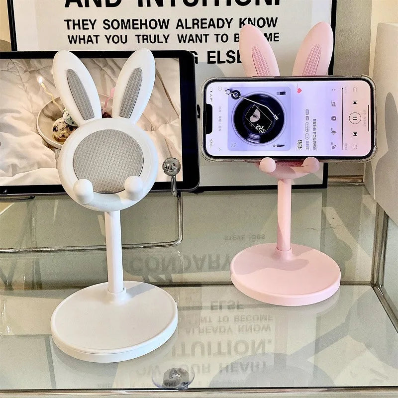 BunnyDock Handyhalter | Höhenverstellbar & Neigbar | Soft-Touch Design | Für Handy & Tablet