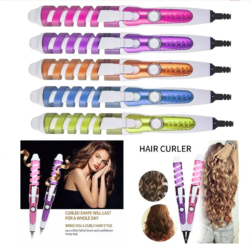 CurlMaster Pro | Keramik-Lockenstab für Perfekte Spirallocken | Schnelles Styling & Haarschonend