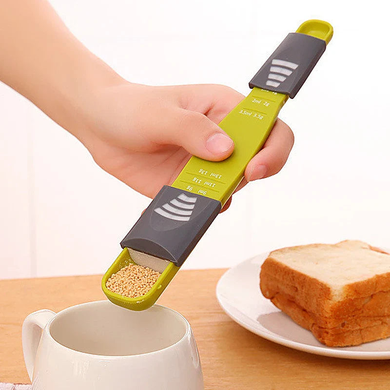 DuoMezzo Messlöffel | 2-in-1 Design | Verstellbare Skala | Rutschfester Griff