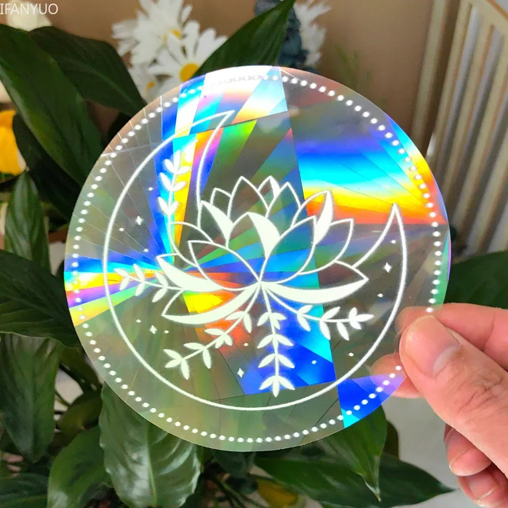 SunGlow Fenstersticker | 3D Regenbogen-Effekt | Selbstklebend & Wiederverwendbar