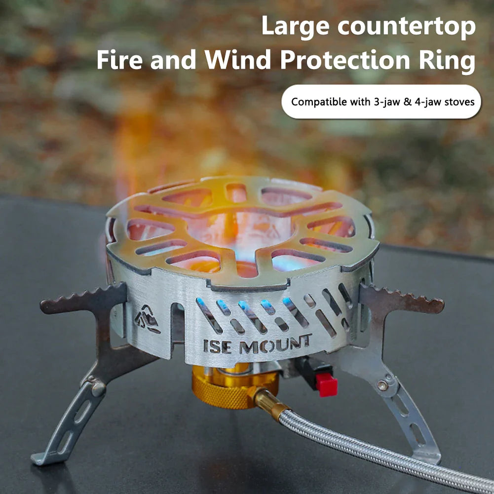 Flamecura Windschutzring | Edelstahl Outdoor-Ring | Größe S & L | Für Gaskocher & Campingflamme