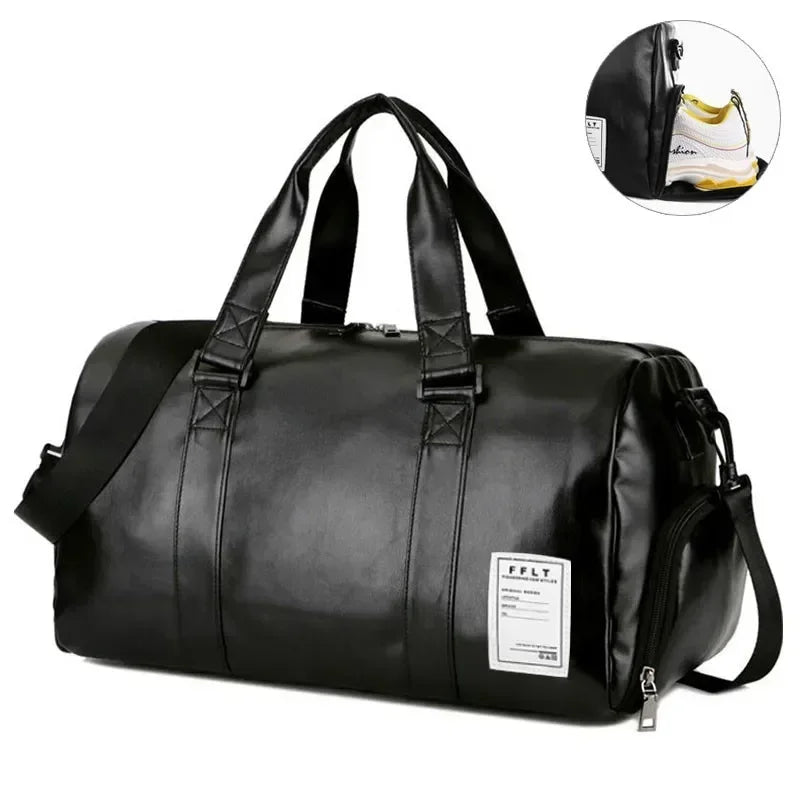 SportTote Pro | Elegante Sporttasche | Wasserabweisend & Nassfach | Lederoptik