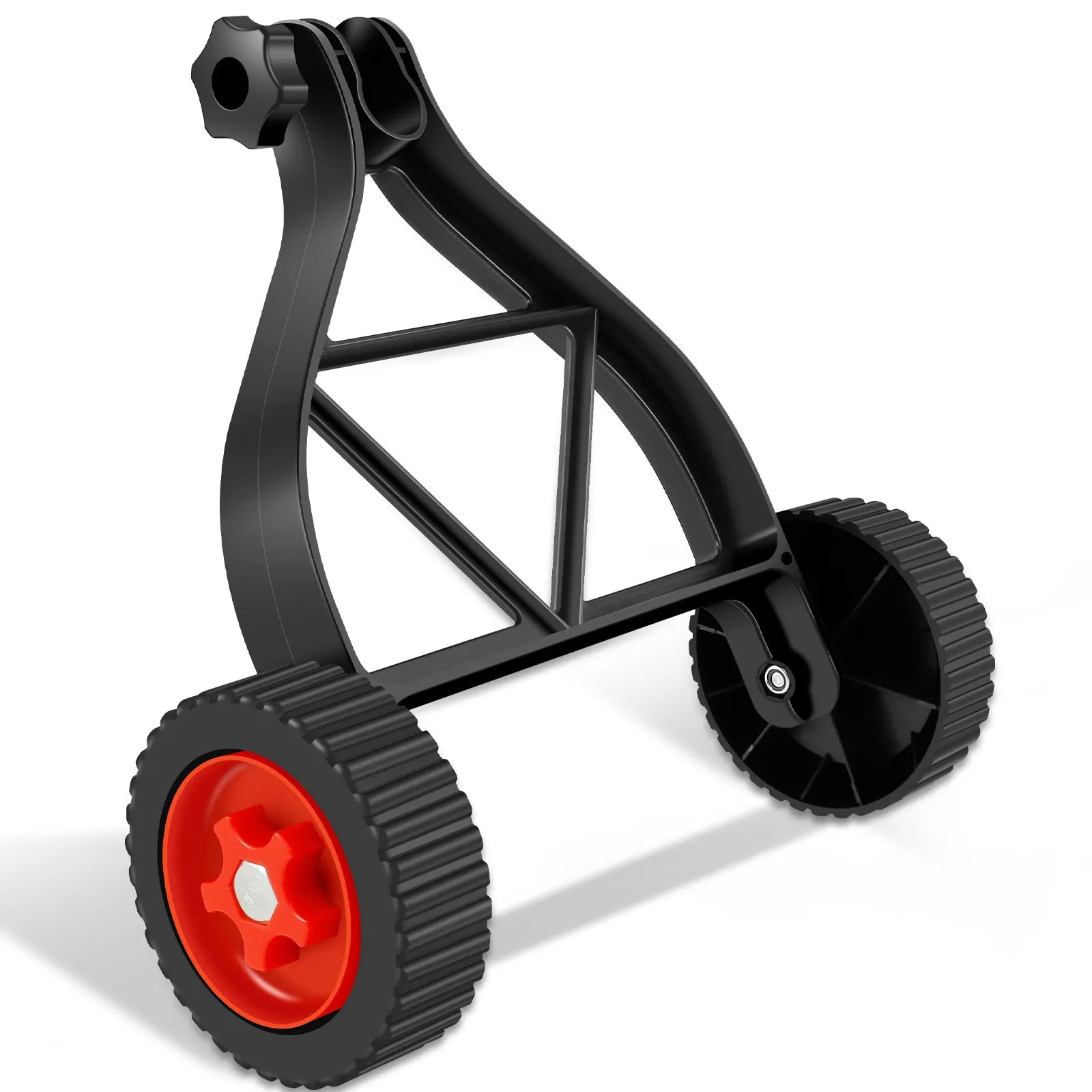 ErgoRoll Stützrad | Ergonomisch & Höhenverstellbar | Für Rasentrimmer | Belastungsreduzierung