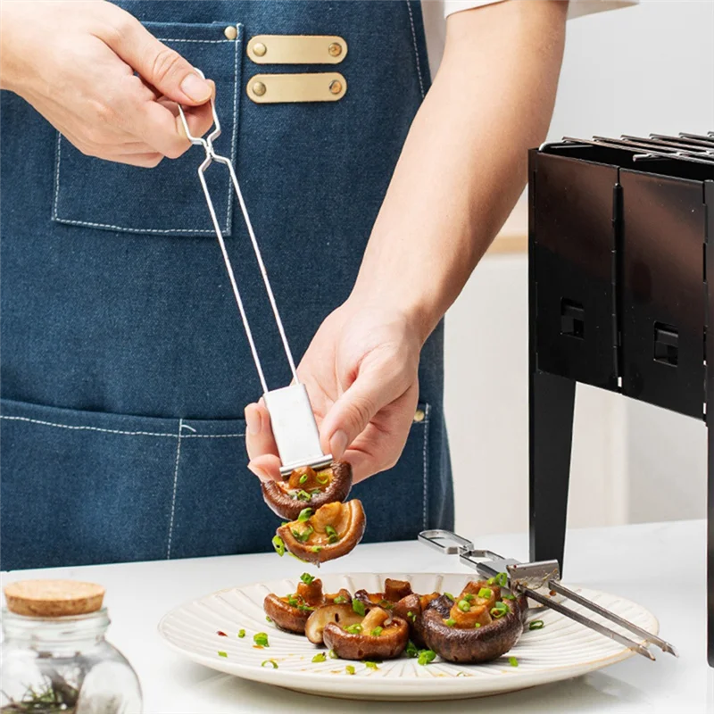 GrillCraft ProSkewers | Edelstahlspieße | Doppelzinken & Schieberegler | Für BBQ & Grillen