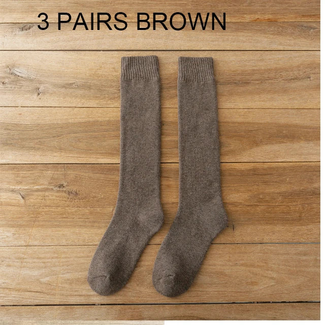 ThermoFlex Pro | 3 Paar Herren Winter Kniestrümpfe mit Kompression | Wärmeisolierend & dickes Frottiergewebe | Größe 38–44